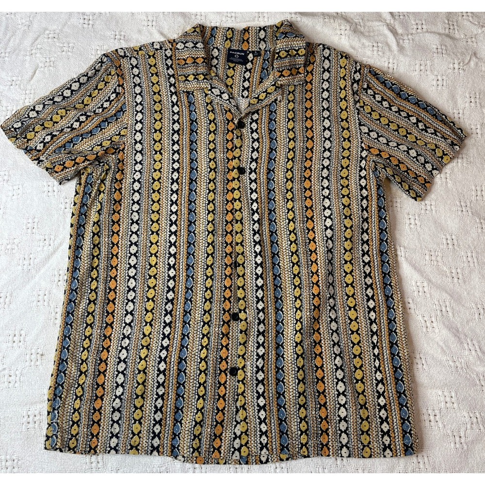 Pacsun Western Hippie Short Sleeve Button Up Shirt Festival - Picture 2 of 6